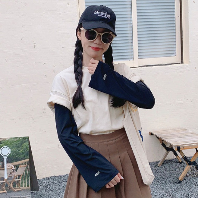 지앤와이 팔뚝조절 와이드 소매 아이스 쿨 팔토시 2p