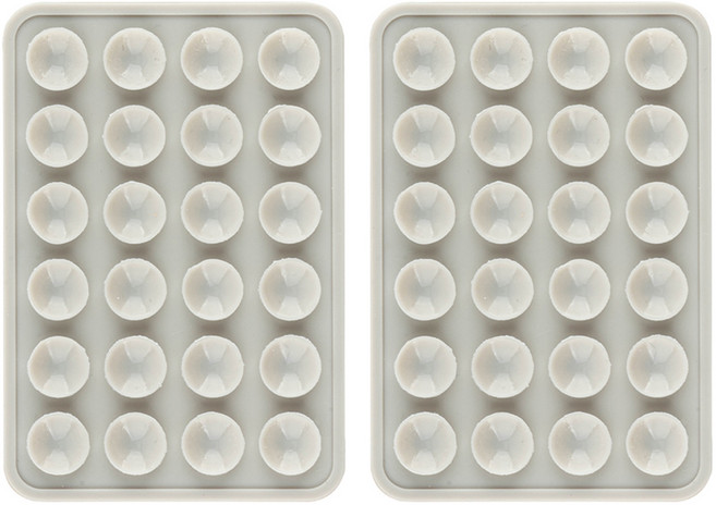 구스페리 파스텔 흡착식 실리콘 부착 패드, 그레이, 2개