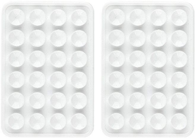 구스페리 파스텔 흡착식 실리콘 부착 패드, 화이트, 2개