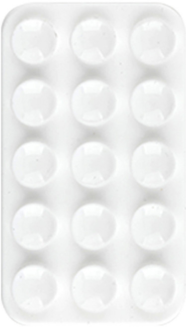 구스페리 미니 파스텔 양면 흡착식 실리콘 부착 패드, 화이트, 1개