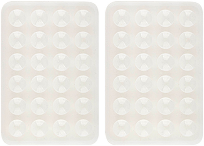 구스페리 파스텔 흡착식 실리콘 부착 패드, 반투명, 2개
