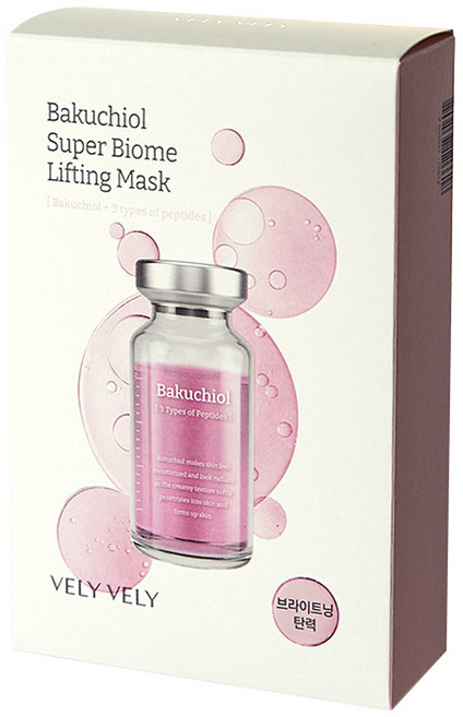 VELY VELY 補骨脂酚超級微生態拉提面膜, 1個, 10入