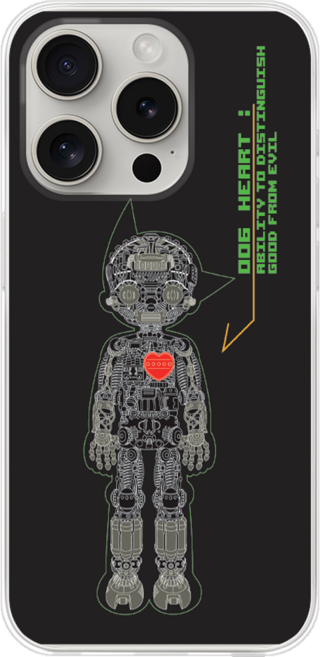 아톰 블루프린트 투명 젤리 휴대폰 케이스