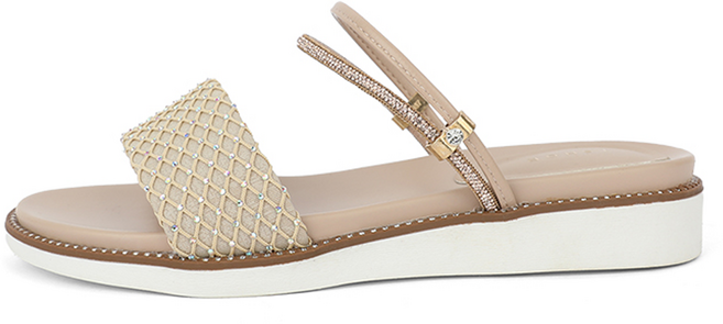 제이슈 여성용 리티크 가벼운 큐빅 투웨이 샌들 슬리퍼 2.5cm