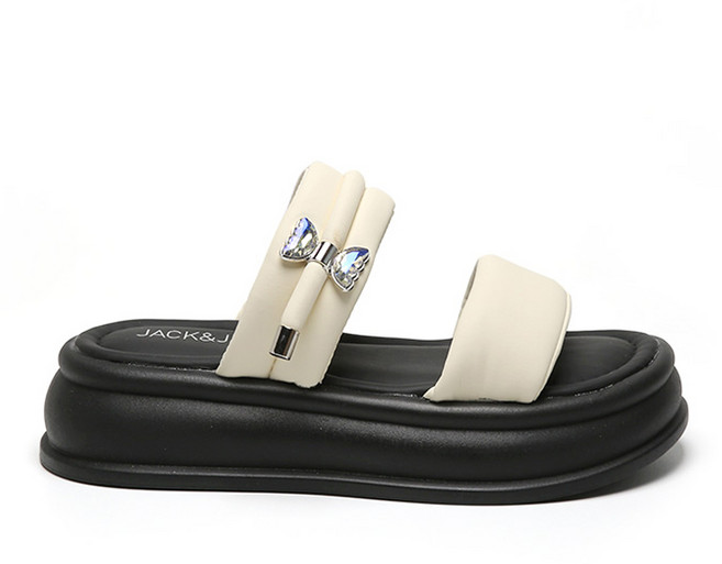 잭앤질 여성용 보석나비 플랫폼 쿠션 샌들 JB4339