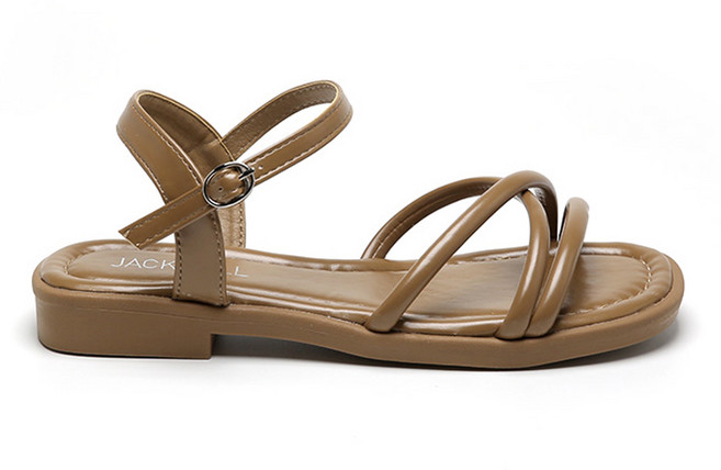 잭앤질 여성용 라운드 라인 스트랩 샌들 JB4337