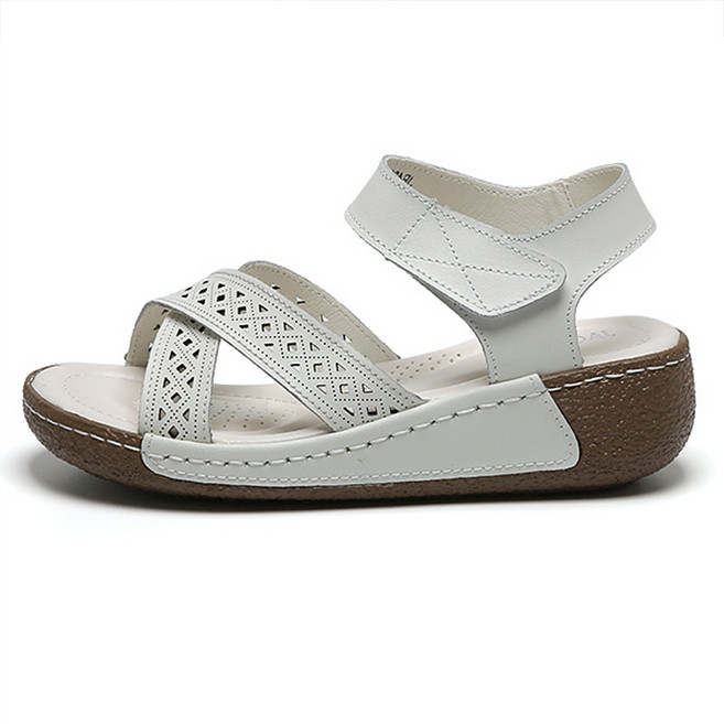 잭앤질 여성용 소가죽 앤틱펀칭 샌들 JB4362