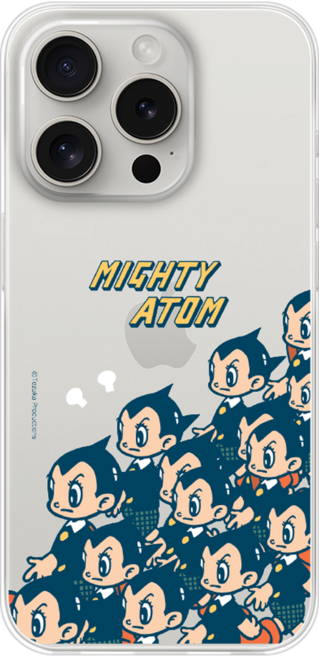 原子小金剛 復古圖案 透明軟式手機殼