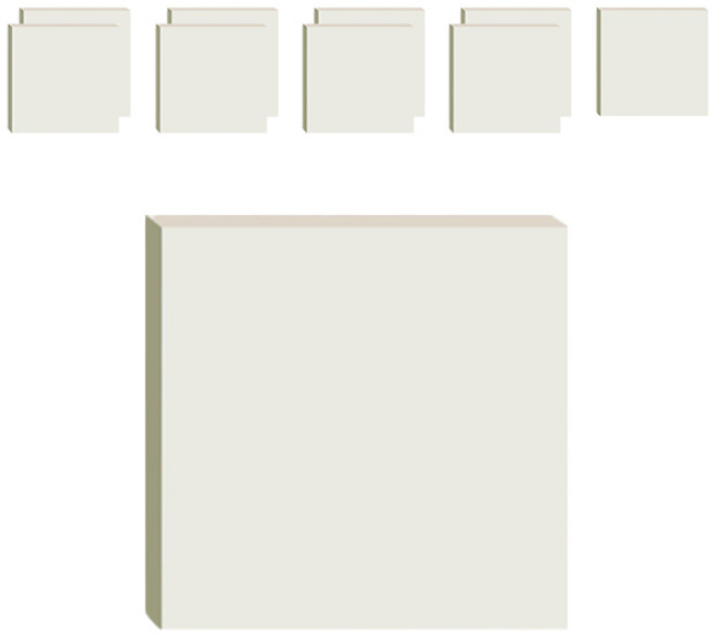 마켓감성 투명 접착 메모지 중형, 1매, 10개