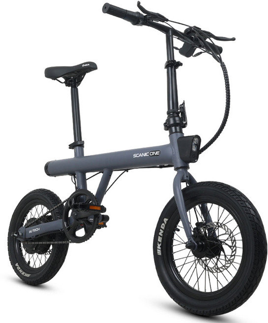 에이유테크 스카닉 ONE 500W 36V 10A 미니벨로 전기자전거, 그레이