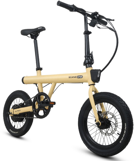 에이유테크 스카닉 ONE 500W 36V 10A 미니벨로 전기자전거, 옐로우