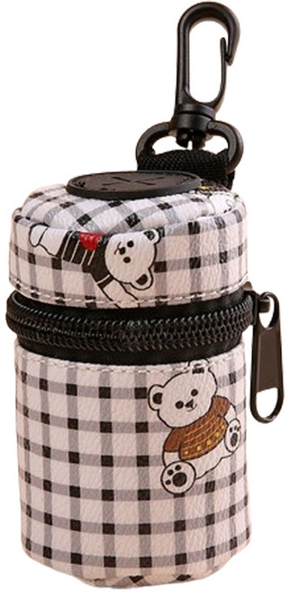 파스텔펫 반려동물 베어체크 배변봉투 케이스 FREE, 블랙, 1개입, 1개