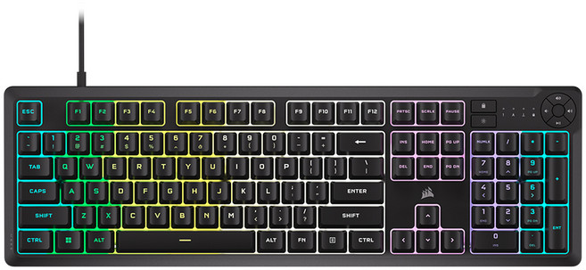 커세어 K55 Core RGB 게이밍 키보드, 혼합색상, 제조사축