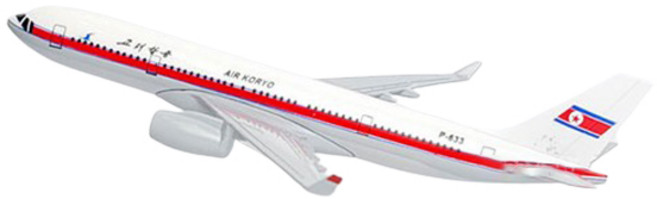 高麗航空 A330 壓鑄合金模型飛機 16公分, 白色 + 紅色, 1個
