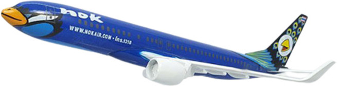 모형비행기 다이캐스트 합금 완제품 16cm, 70 녹에어 블루 737, 1개