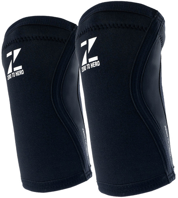 제로투히어로 네오프렌 무릎보호대 5mm 세트, 1세트, 블랙