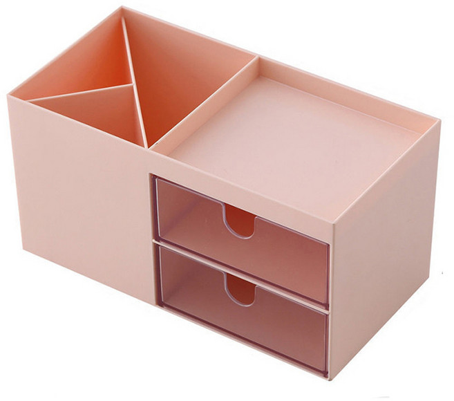 올라운더 데스크탑 수납정리함 연필꽂이 오거나이저, 핑크, 1개
