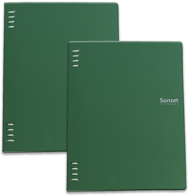 코히모 바인더 다이어리 4W067, 그린, 2개