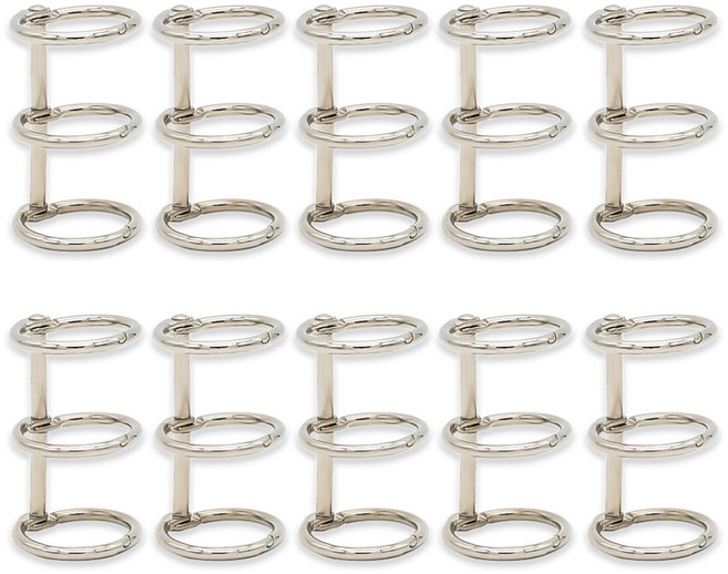 코히모 다꾸 메탈 바인더링 3공 20mm 4W139, 실버, 10개