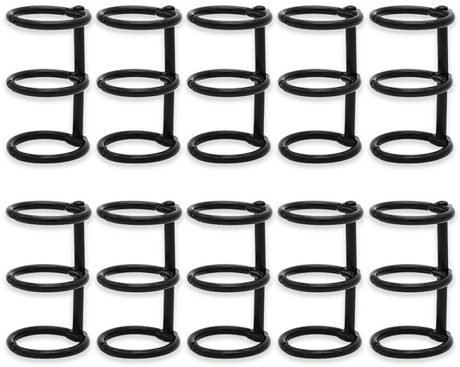 코히모 다꾸 메탈 바인더링 3공 20mm 4W139, 블랙, 10개