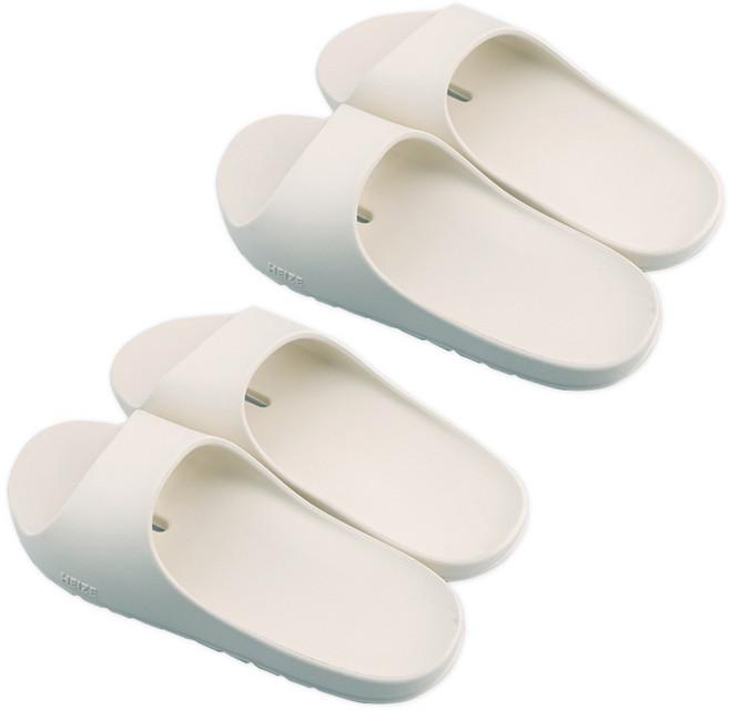 퓨어 EVA 발등낮은 소프트 욕실화 2종 세트, 크림+크림, 1개