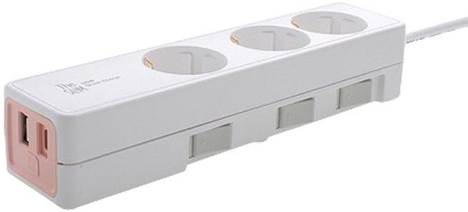 더슬림 개별형 USB 멀티탭 3구 SY-SB3 USB CT, 3m, 화이트, 1개