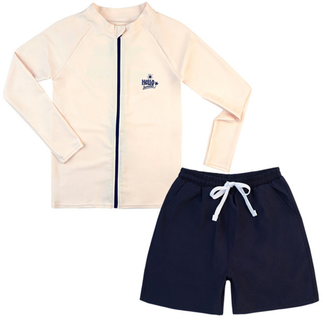 아이엠베베 아동용 써프베이 루즈핏 집업 래쉬가드 상하의 세트 SF-94