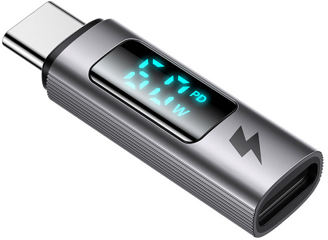 Mcdodo 麥多多 充電速度顯示 8-pin轉Type-C轉接頭, 1個, 4cm, 黑色