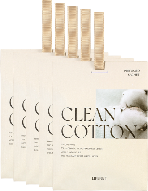 라이프넷 퍼퓸드 샤쉐 방향제 클린 코튼 본품, 20g, 5개