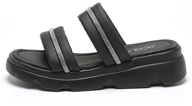 잭앤질 여성용 볼드 투 스트랩 큐빅 샌들 JB4333