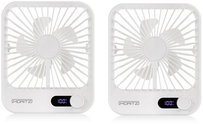 모리츠 BLDC 100단 조절 무선 슬림 데스크팬 선풍기 2p, MO-SP201, 화이트