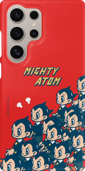 아톰 레트로 패턴 슬림 하드 휴대폰 케이스