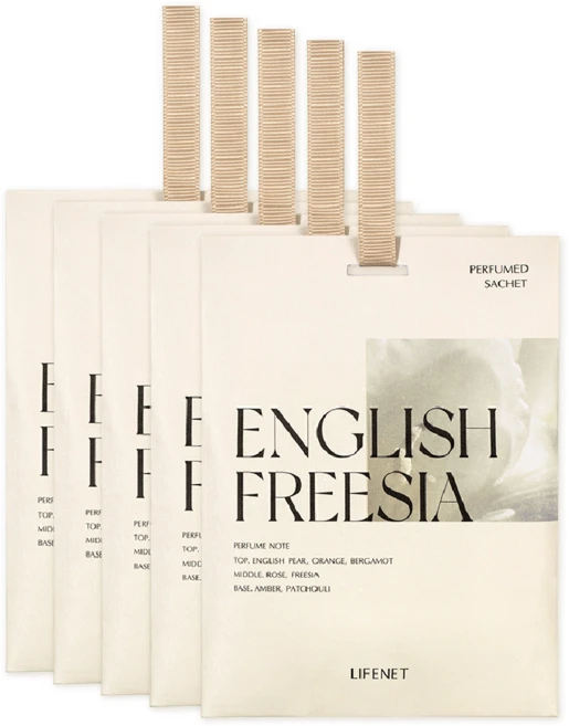 라이프넷 퍼퓸드 샤쉐 방향제 본품, 20g, 5개, 잉글리시 프리지아 - 쿠팡