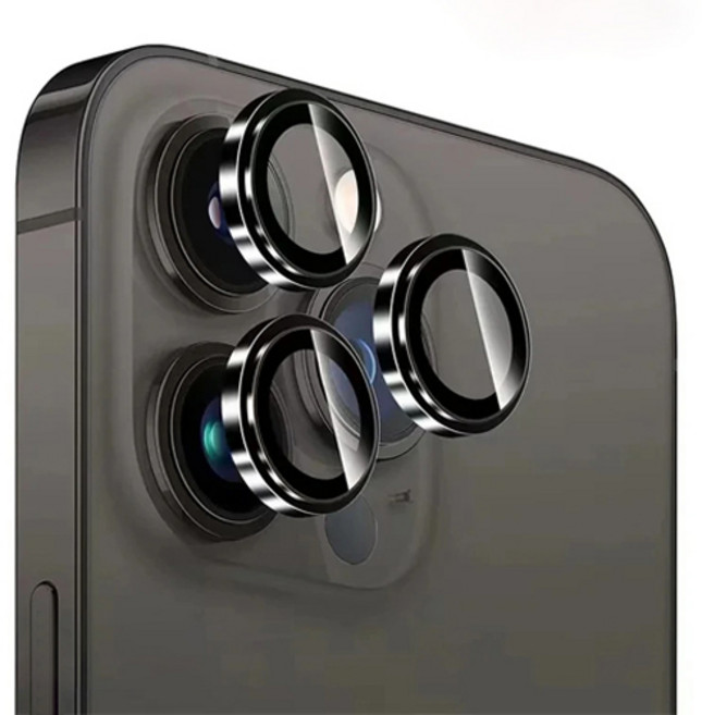 글리스큐 강화유리 휴대폰 카메라 렌즈보호필름 블랙, 1개