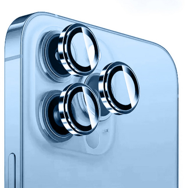 글리스큐 강화유리 휴대폰 카메라 렌즈보호필름 블루, 1개