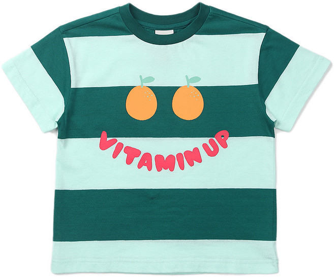 래핑차일드 아동용 통기성 볼드 스트라이프 반팔티