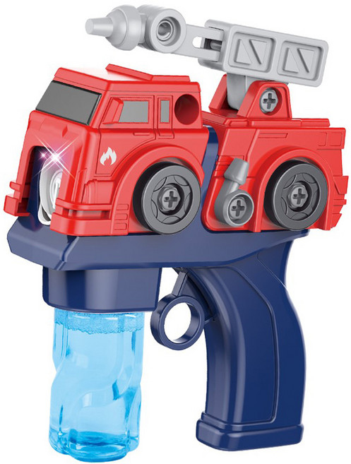 봉봉 자동 조립 버블건 + 비눗방울 용액 + 드라이버 세트, 소방차, 1개