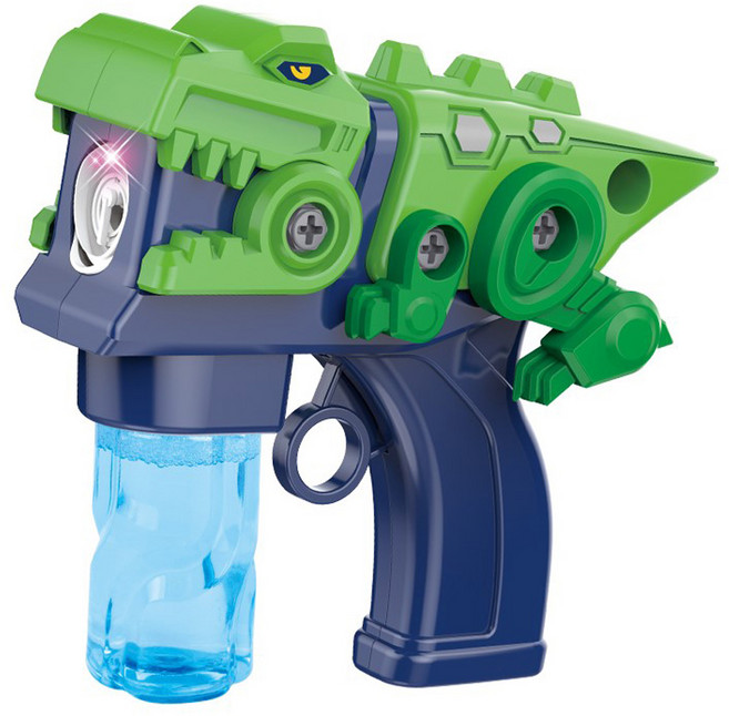 봉봉 조립 버블건 23011 + 비눗방울 용액 세트, 공룡, 1세트