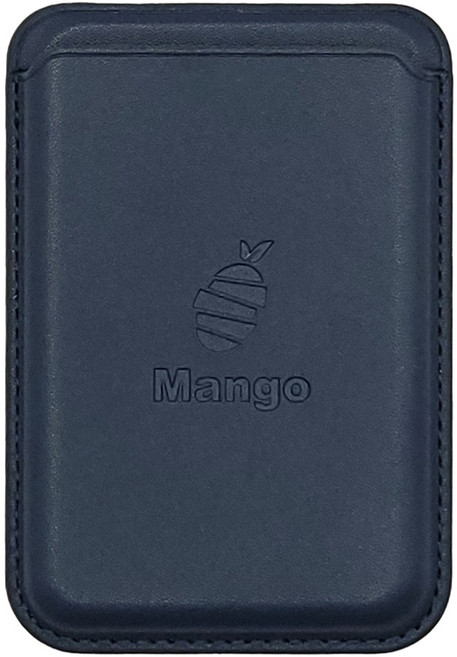 망고 자력강화 맥세이프 가죽 휴대폰 카드지갑, 네이비, 1개