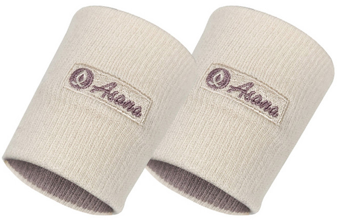 아사나 트레이닝 테니스 스포츠 컴프레션 손목 밴드 2p, 아이스 베이지 + 애쉬 라벤더, 1세트