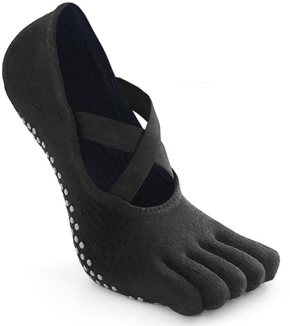 아사나 크로스리본 풀토우 미끄럼방지 발가락 요가 필라테스 양말