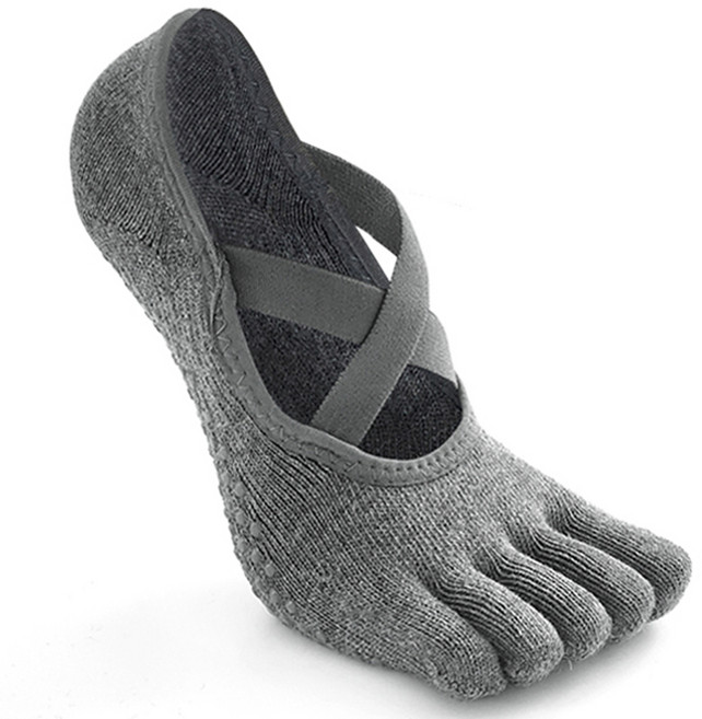 아사나 크로스리본 풀토우 미끄럼방지 발가락 요가 필라테스 양말