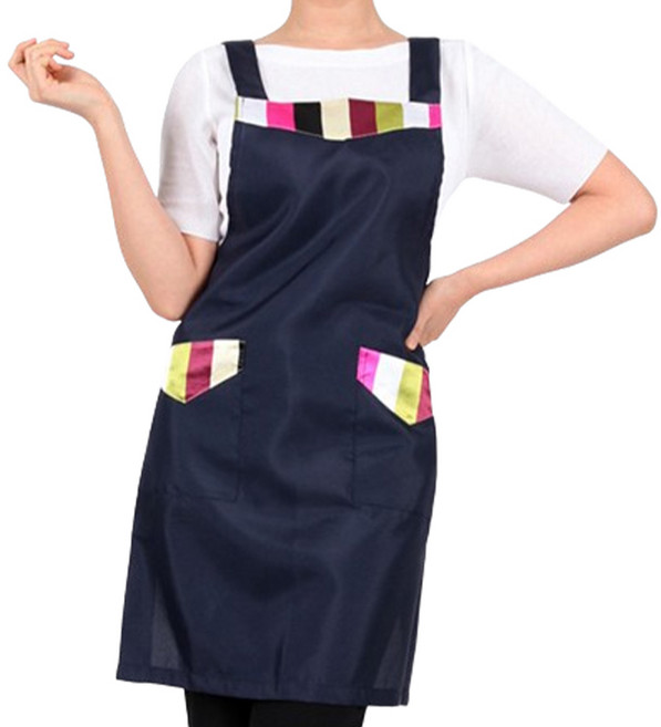 SF패션 색동줄 한복 H형 포인트 앞치마 AE02BS, 네이비, 1개