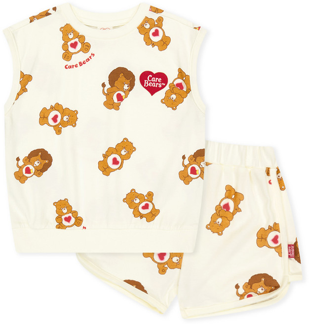 Care Bears 兒童勇敢愛心獅子寬鬆版上下套裝