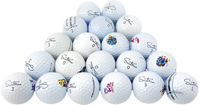 세인트나인 캐릭터 혼합 골프공 로스트볼 A급 42.67mm, 화이트, 20개입, 1세트