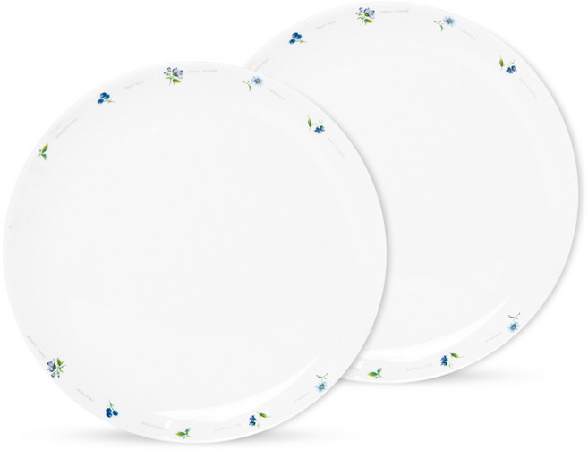 바칠레 유로피안 카모마일 원형중접시 중, 화이트, 2개