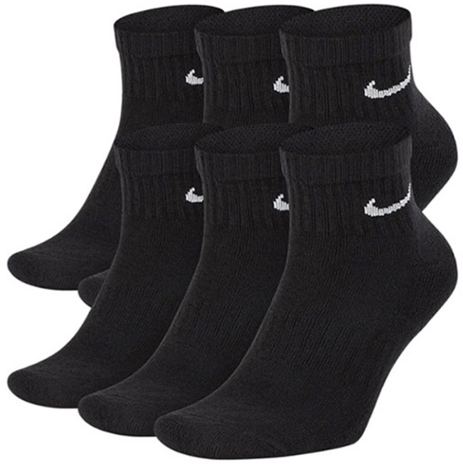 나이키 스우시 ED 패션 양말 6켤레 세트, 블랙, 1세트