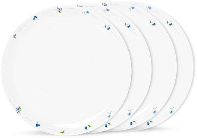 바칠레 유로피안 카모마일 원형중접시 중, 화이트, 4개