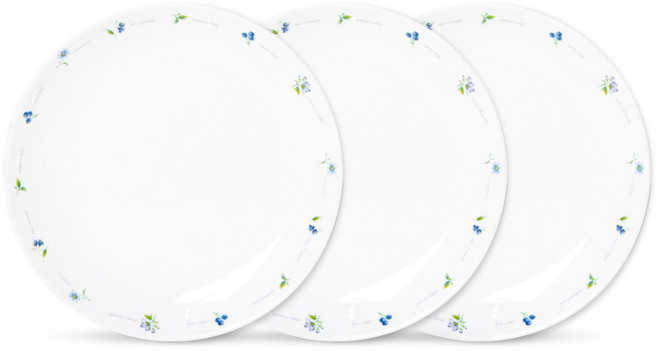 바칠레 유로피안 카모마일 원형접시, 화이트, 3개
