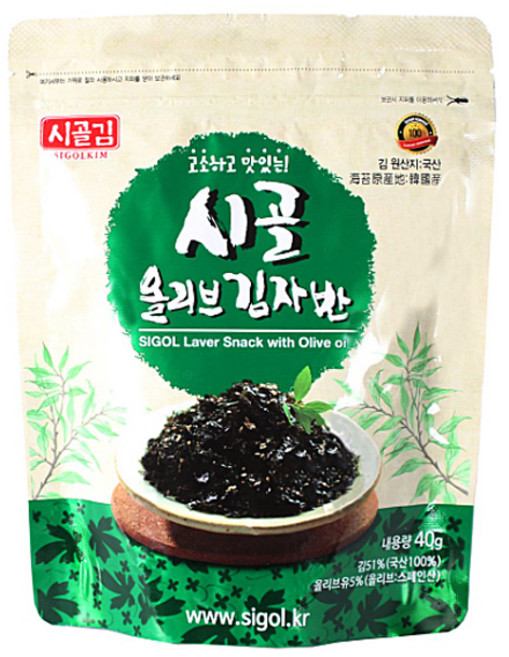 시골 올리브 김자반, 1개, 40g